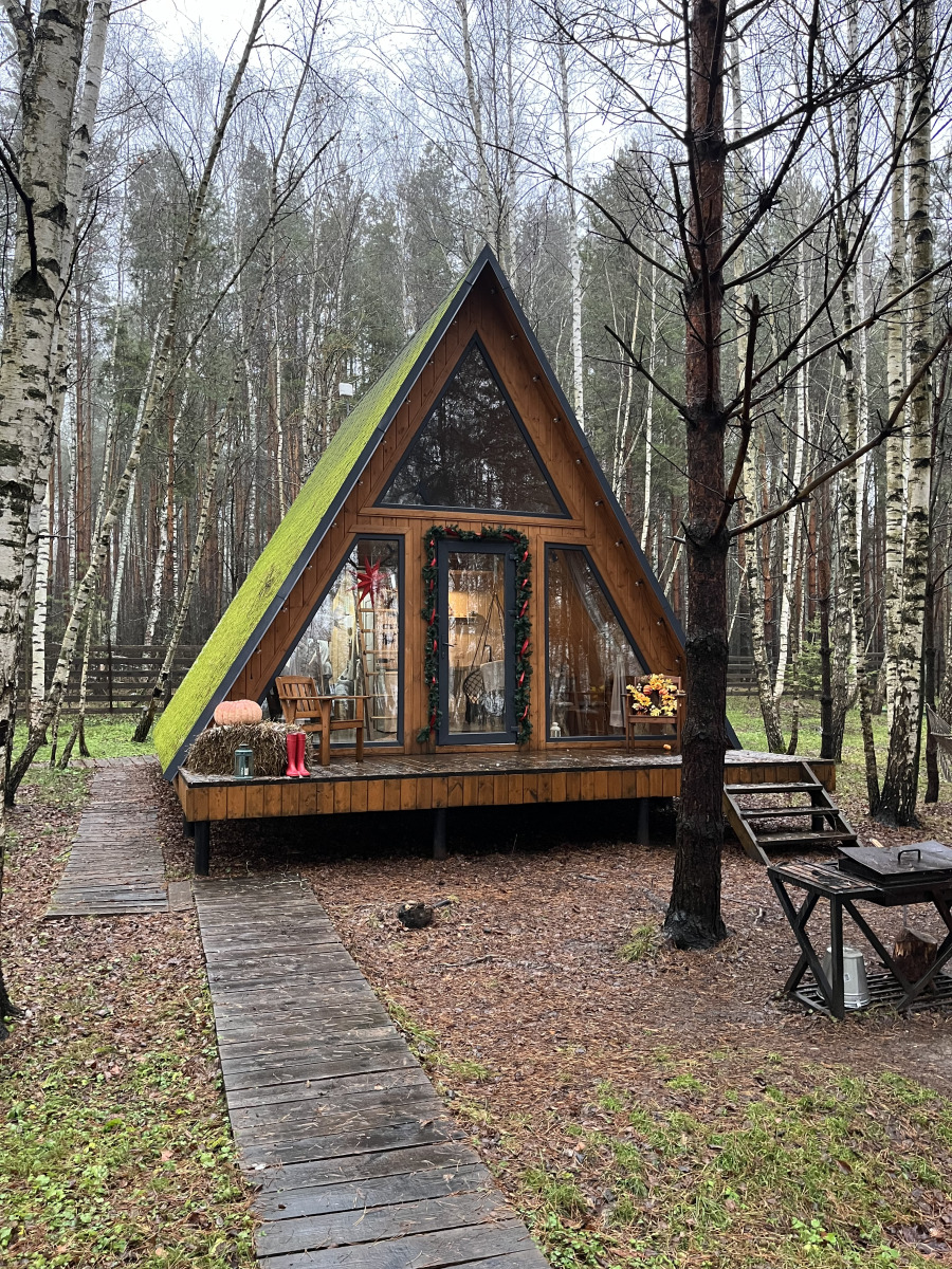 A-frame 36 м² с открытой террасой (до 4 гостей)